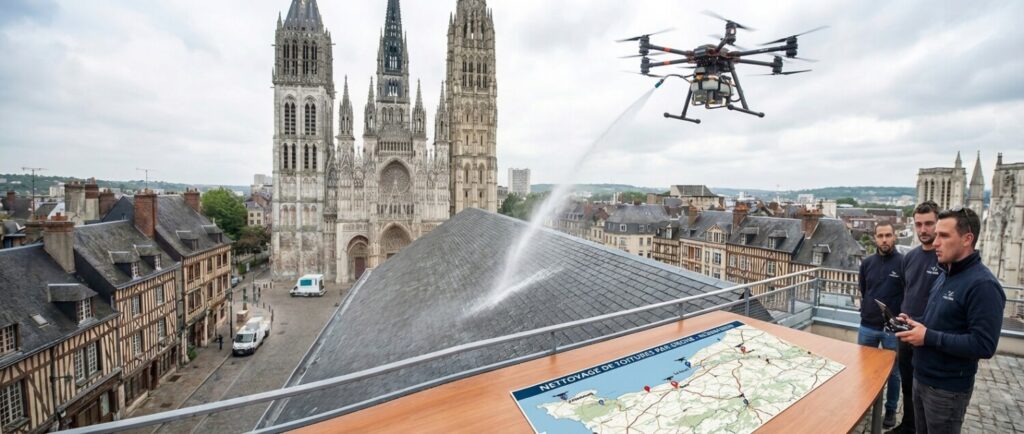 Nettoyage de toiture en normandie